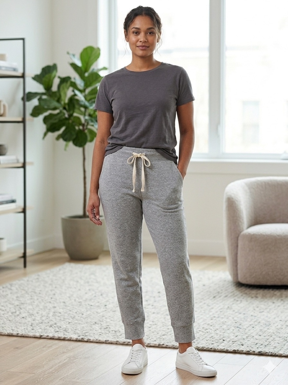 Xhilaration Sleepwear Fleece Lined Soft Cozy Lounge Joggers Gray Size XL.